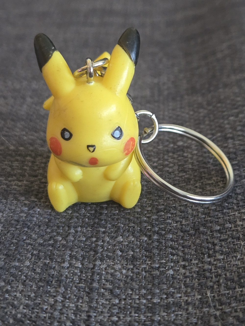 Yellow Pikachu Keychain - Cute Character Charm